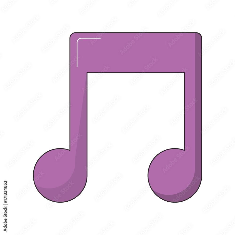 musical note icon over white background vector illustration musical note icon over white background vector illustration