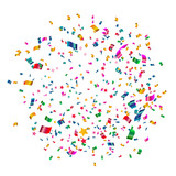 Celebration carnival. Bright colorful vector confetti background.