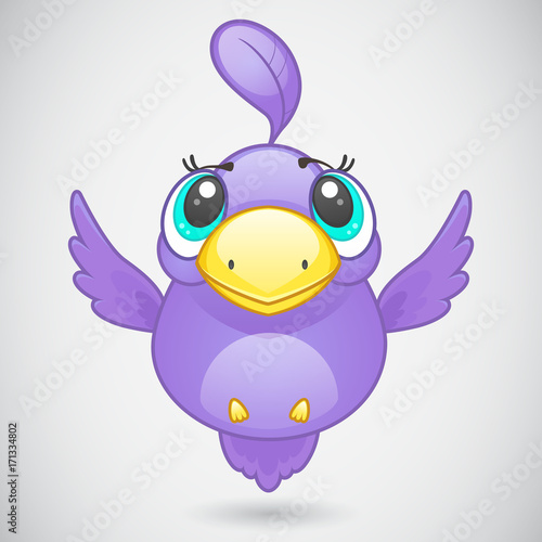 vector illustration of cute parrot