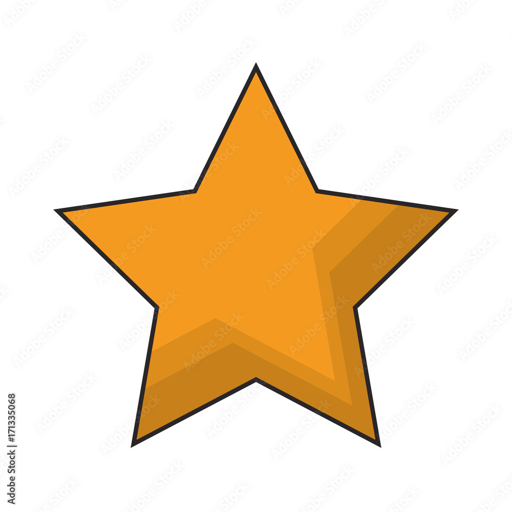 Fototapeta premium star icon over white background colorful design vector illustration