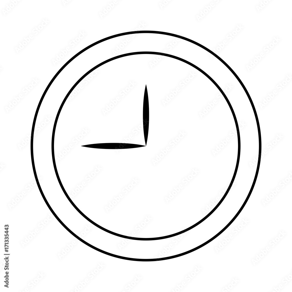 clock icon over white background vector illustration clock icon over white background vector illustration