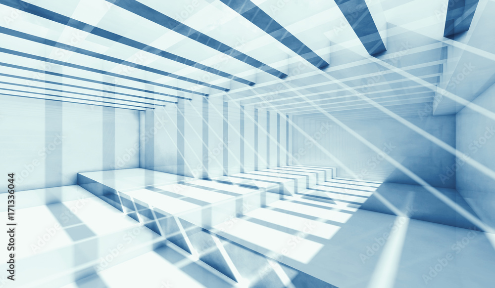Fototapeta premium 3d intersected pattern of light beams and shadows