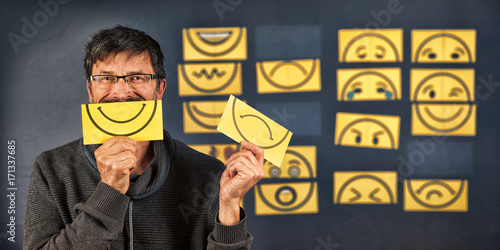Canvastavla Choosing emotions