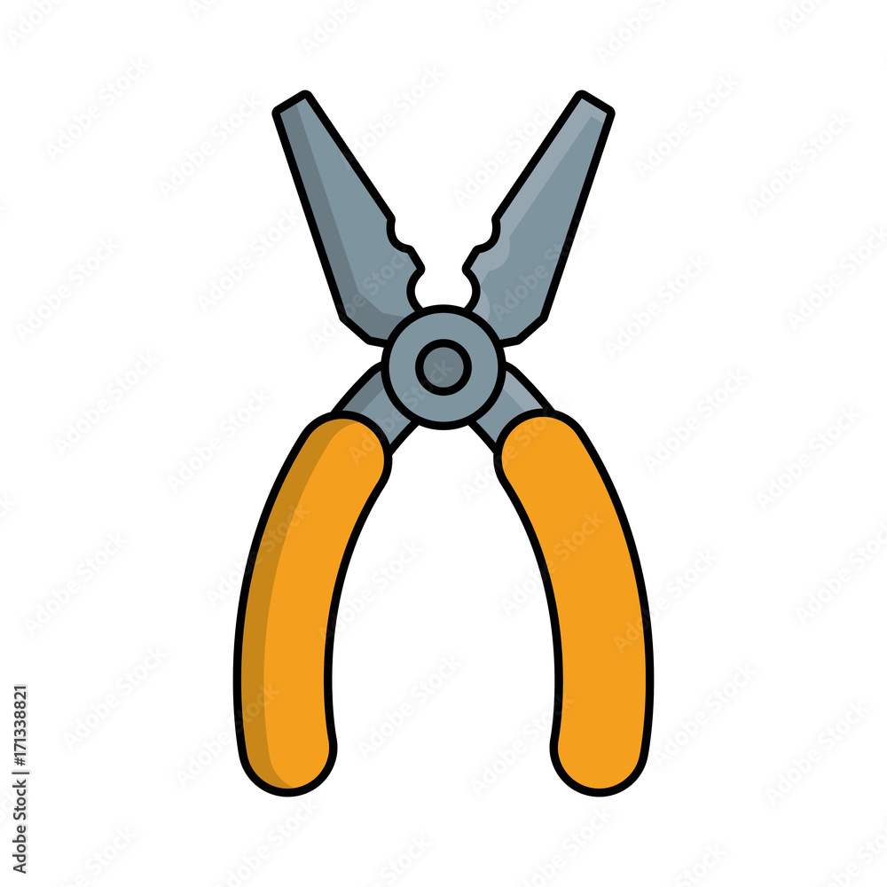 pliers tool icon over white background vector illustration pliers tool icon over white background vector illustration