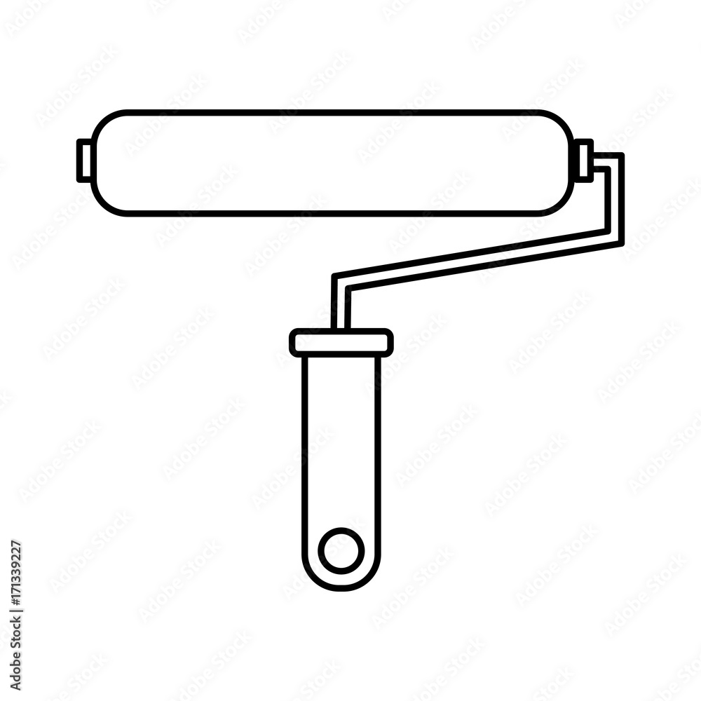 paint roller icon over white background vector illustration paint roller icon over white background vector illustration