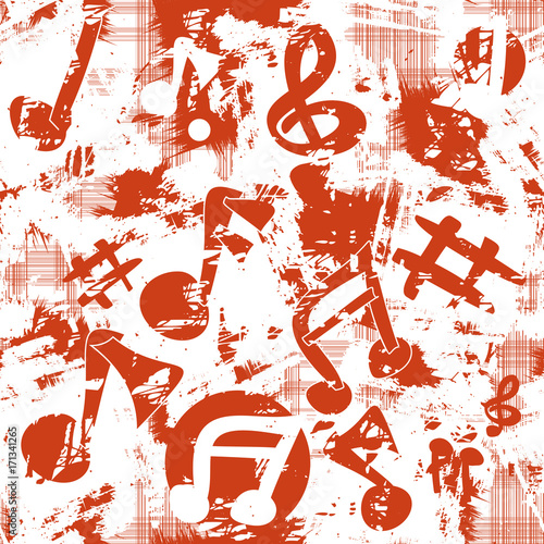 Music seamless pattern. Vector