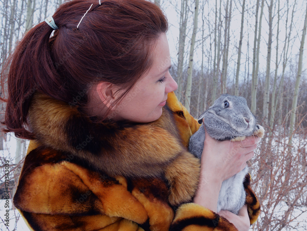Smile winter little smiling love fashion snow happy face domestic cold person child people rabbit hare cute beauty cat woman winter animal fur Smile winter little smiling love fashion snow happy face domestic cold person child people rabbit hare cute beauty cat woman winter animal fur