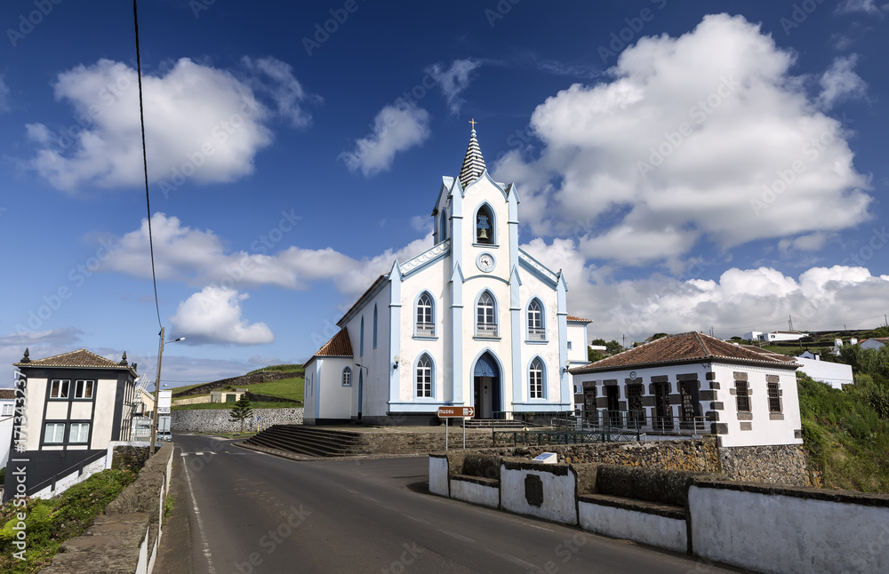 Sao Roque Church (Igreja) at Altares, Terceira, Azores Islands, Portugal.