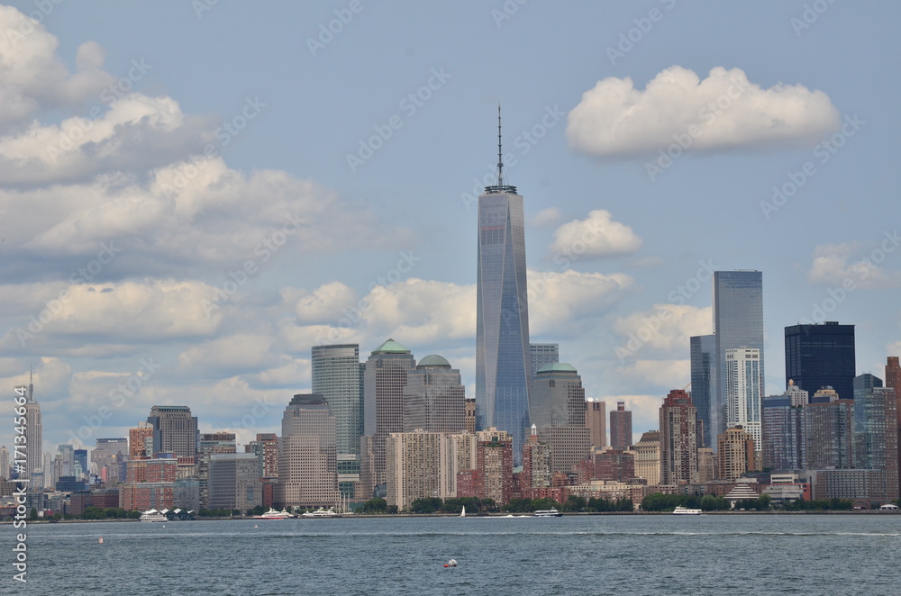 Obraz premium WIDOK NA MANHATTAN NA RZEKĘ HUDSON NOWY JORK USA