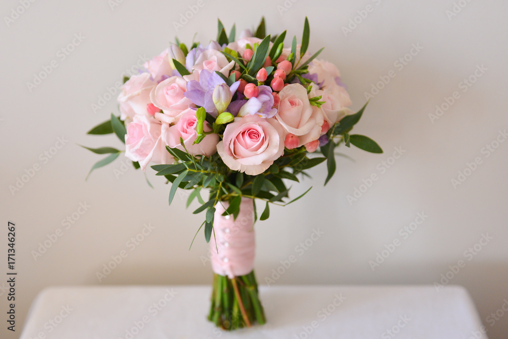 Obraz premium gentle pink bouquet of the bride