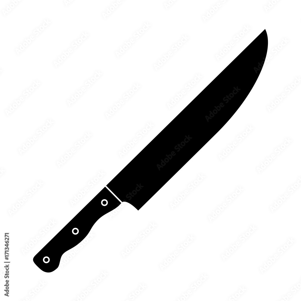 knife icon over white background vector illustration knife icon over white background vector illustration
