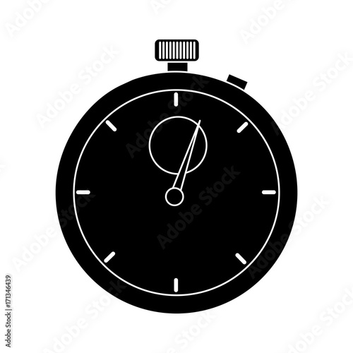 chronometer icon over white background vector illustration