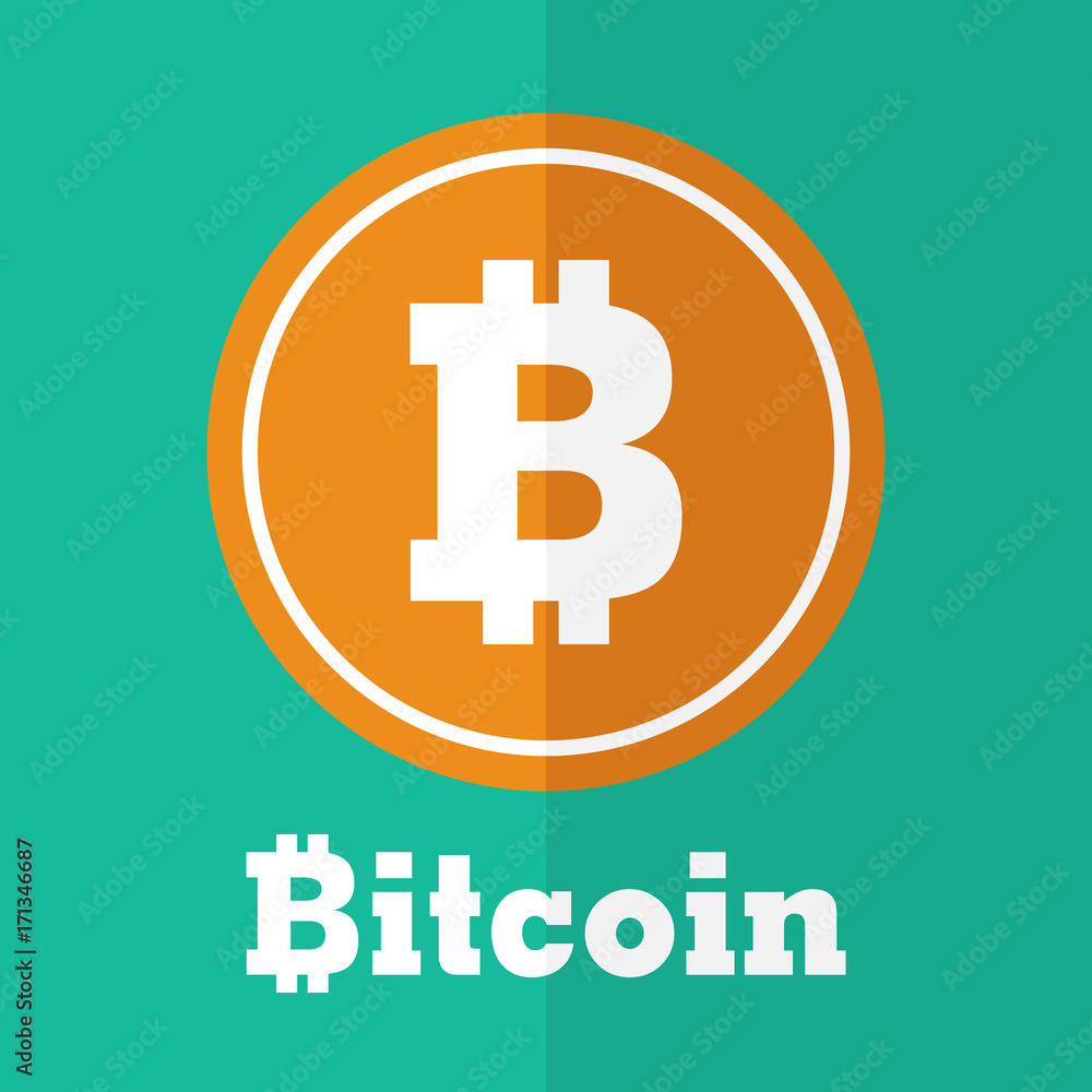 Obraz premium Bitcoin symbol . Flat design