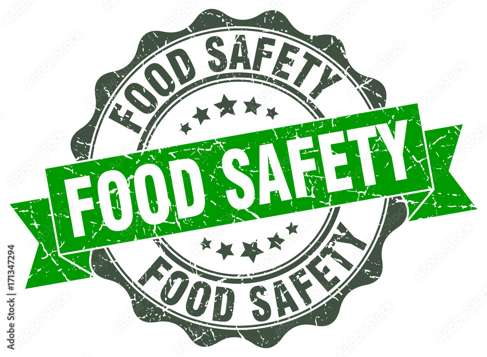 food safety stamp. sign. seal food safety stamp. sign. seal