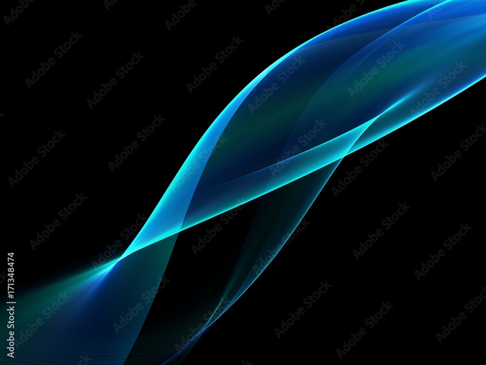 Naklejka premium Abstract blue color wave design element 