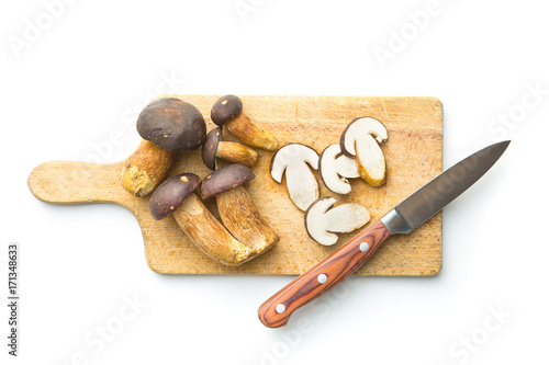 Fresh boletus mushrooms.