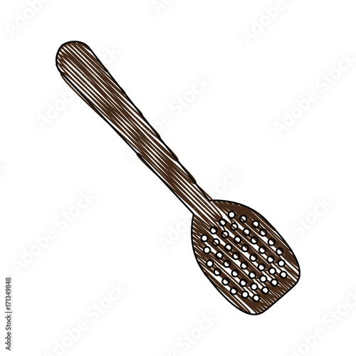 spatula utensil icon over white background vector illustration