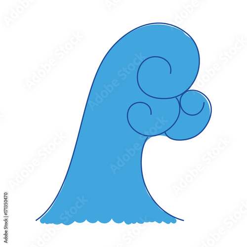 water flood disater to rain weather vector illustration