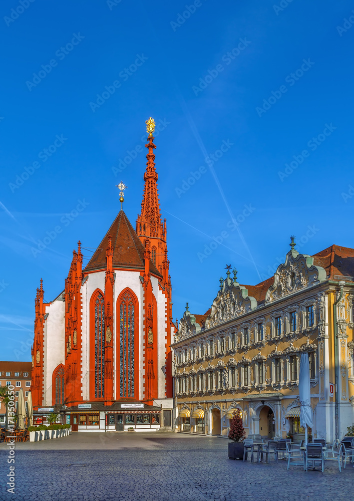 Fototapeta premium Square Oberer markt, Wurzburg, Germany