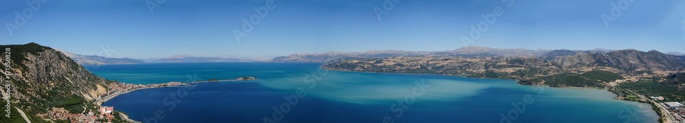 Egirdir Lake panaroma, Isparta, Turkey