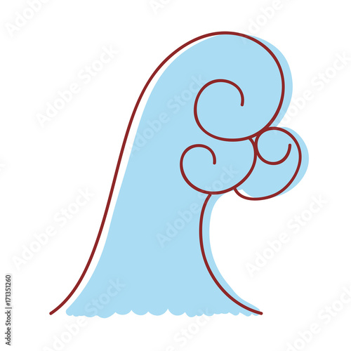 water flood disater to rain weather vector illustration