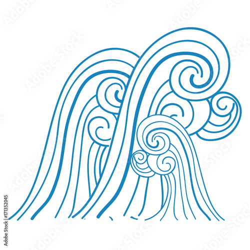 water flood disater to rain weather vector illustration