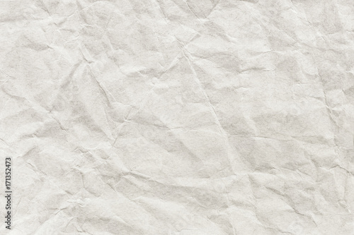 Crumpled white paper sheet, texture background