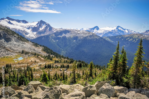 Views of Overlord mountain from the Overlord trail in Whistler, British Columbia, Canada - September 2017