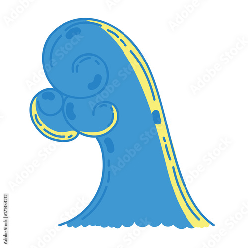 water flood disater to rain weather vector illustration