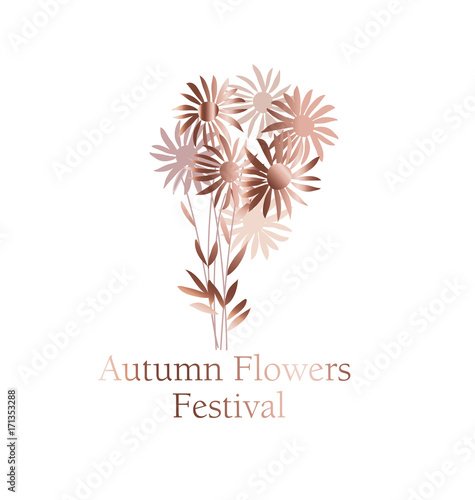 rose gold color flower bunc...