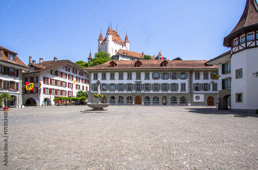 View in the old town of Thun, Switzerland