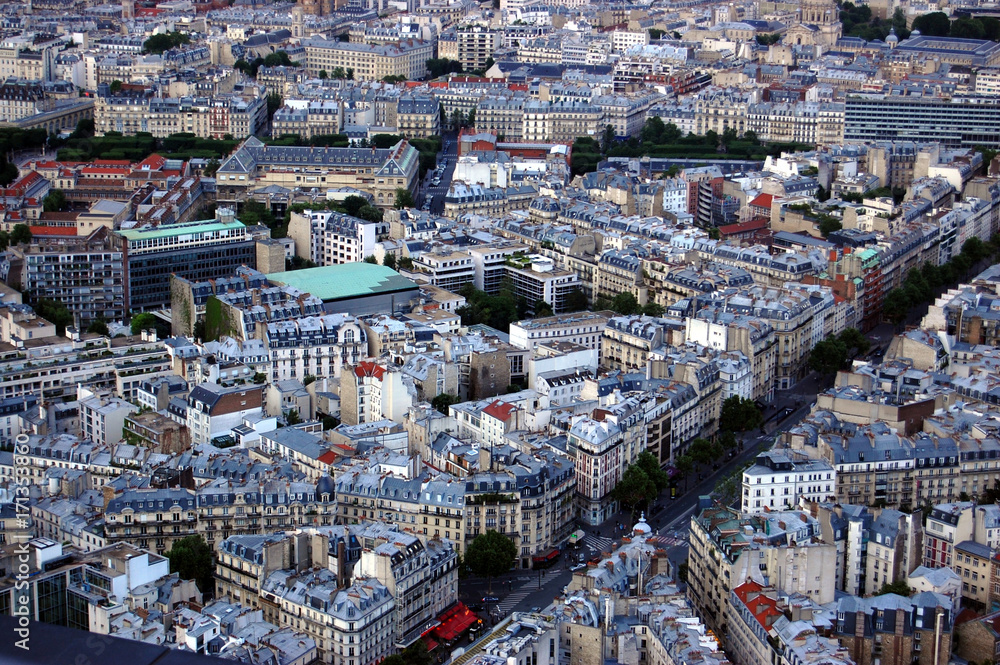 view of Paris from a bird's eye view