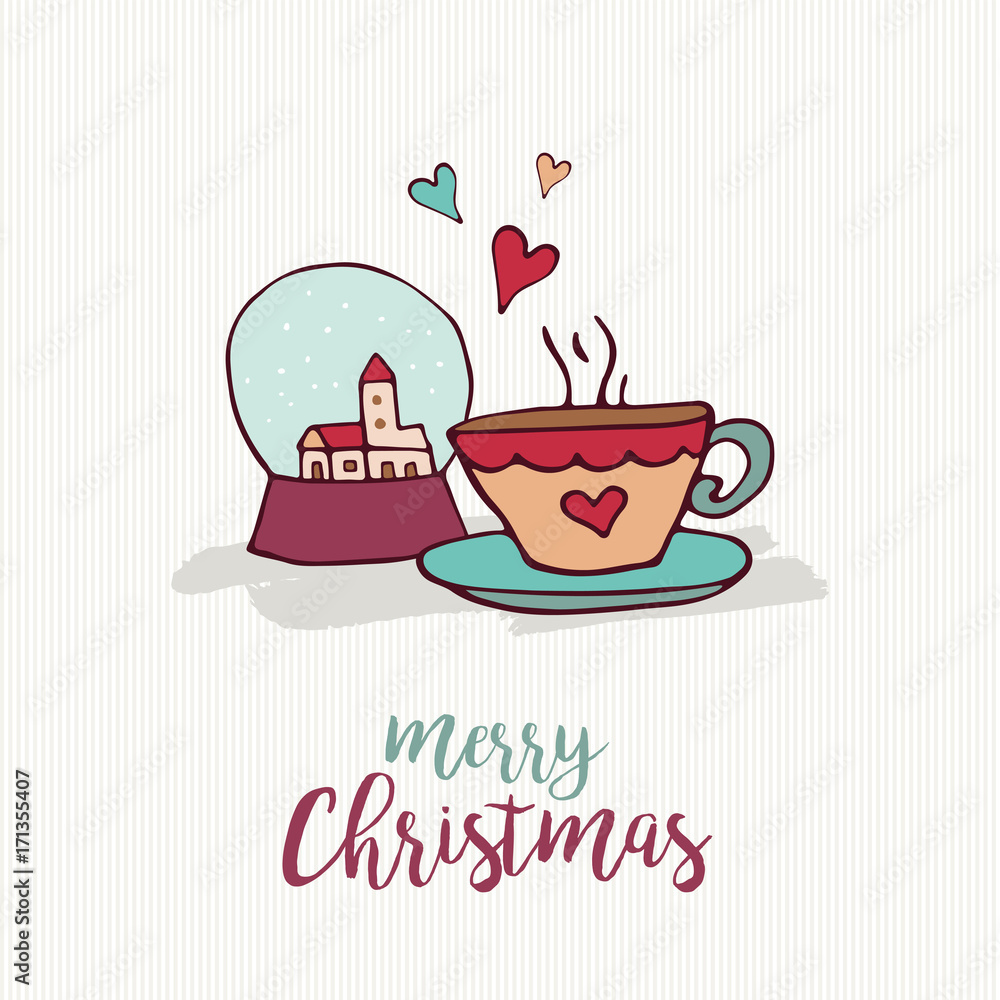 Christmas holiday decoration cute cartoon card Christmas holiday decoration cute cartoon card