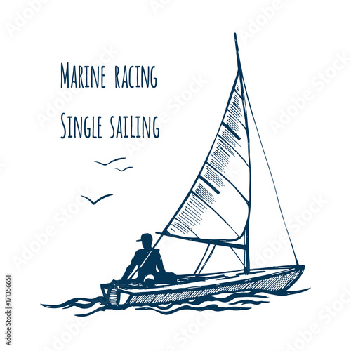 Marine siling race single seaway