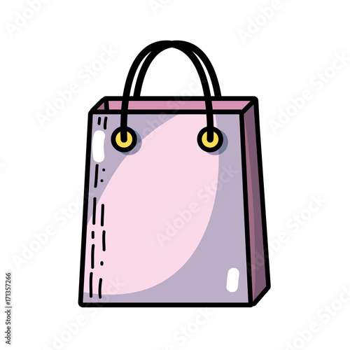 shopping bag market accessory icon vector illustration
