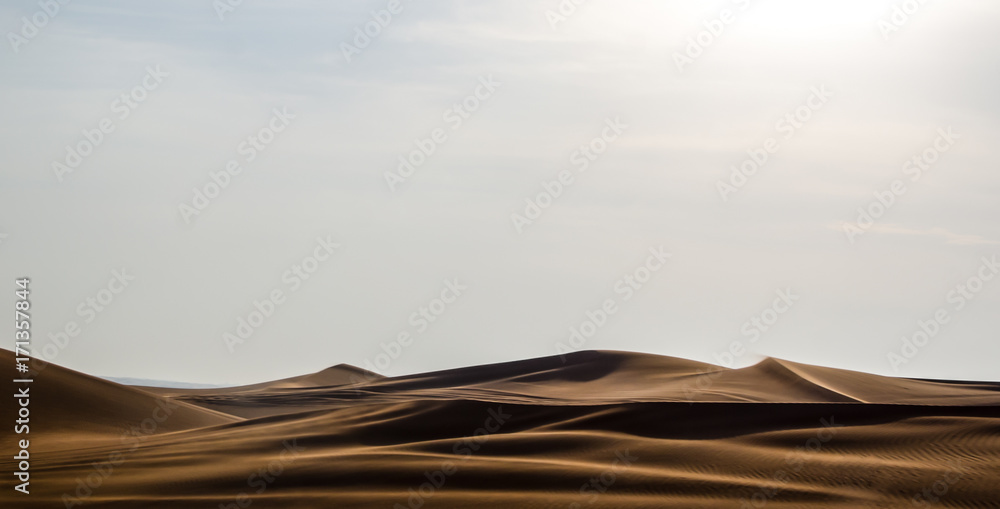 Fototapeta premium Arabian desert dune lines with shadows background