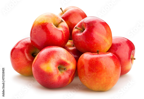 red apple path isolated