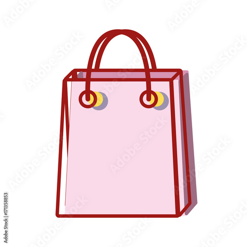 shopping bag market accessory icon vector illustration