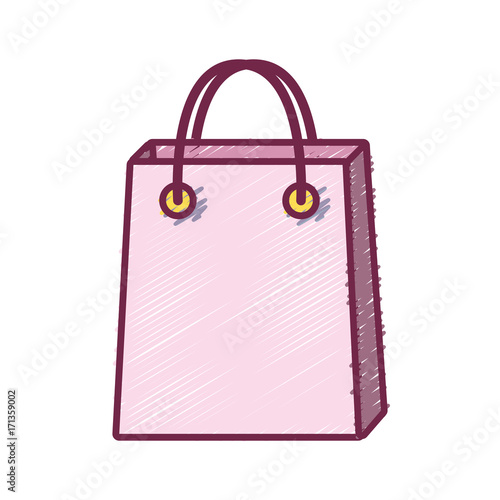 shopping bag market accessory icon vector illustration