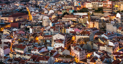 Lisbon city viewed from above from Sao Jorge castle © toni