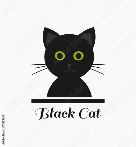 Fototapeta Naklejka Na Ścianę i Meble -  Black cat illustration