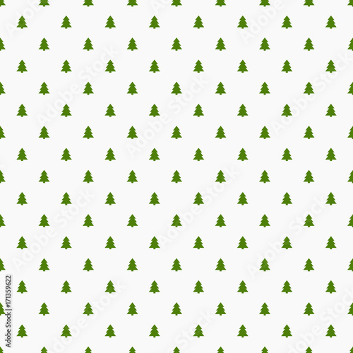 Little Christmas trees seamless pattern