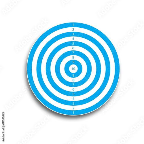 The target is 10 points, blue, illustration