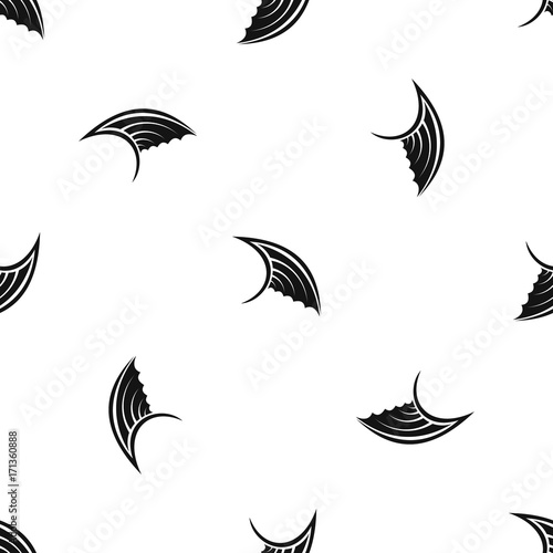 Fototapeta Naklejka Na Ścianę i Meble -  Wing pattern seamless black