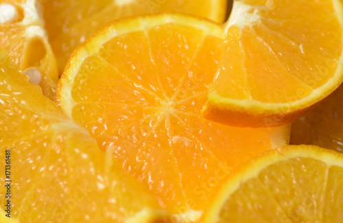 Fresh Juicy Orange Fruit Slice Isolated. Citus Fruit. Natural Vitamin C. 