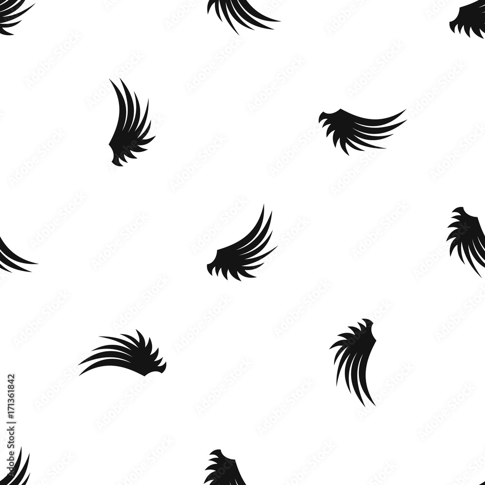 Wing pattern seamless black Wing pattern seamless black