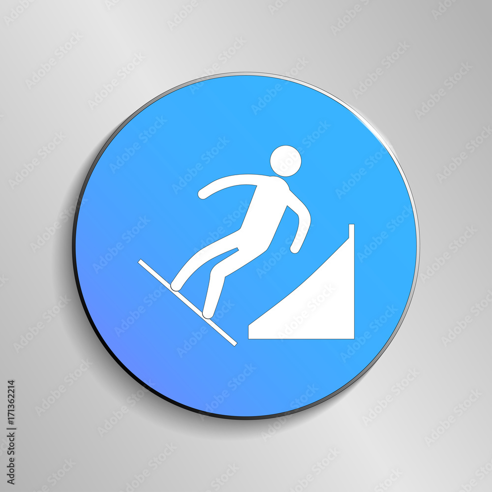 eps 10 vector Snowboard Parallel Giant Slalom icon. Winter sport activity pictogram for web, print. White athlete sign isolated on blue button. Hand drawn competition symbol. Graphic design clip art eps 10 vector Snowboard Parallel Giant Slalom icon. Winter sport activity pictogram for web, print. White athlete sign isolated on blue button. Hand drawn competition symbol. Graphic design clip art