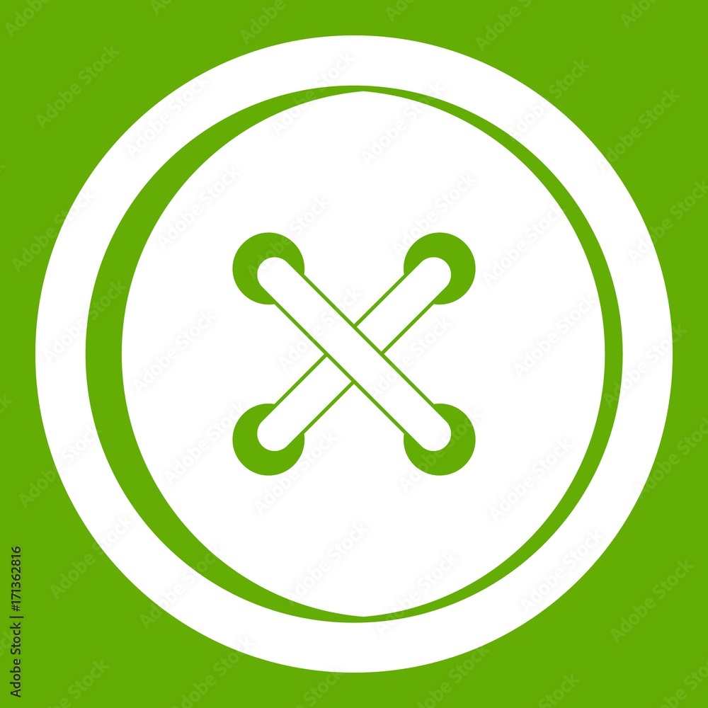 Plastic button icon green Plastic button icon green