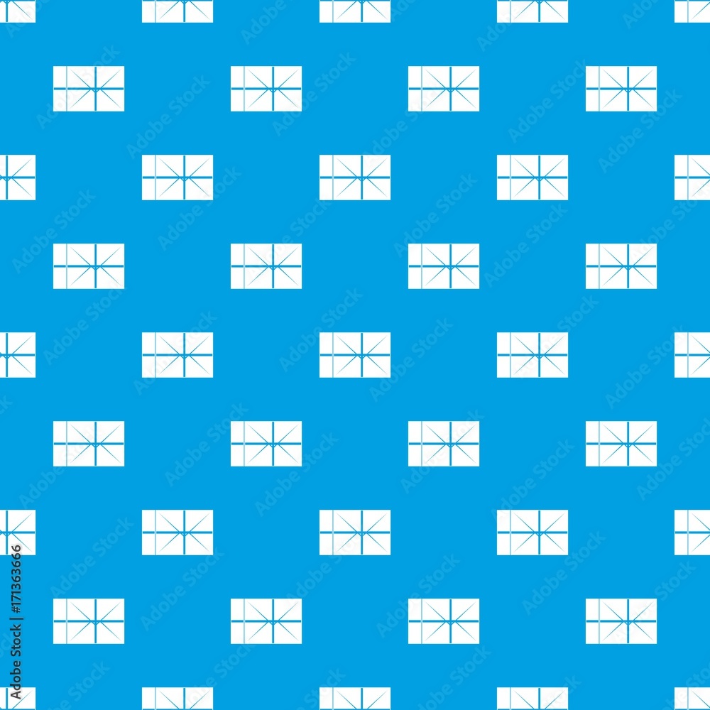 Postal parcel pattern seamless blue