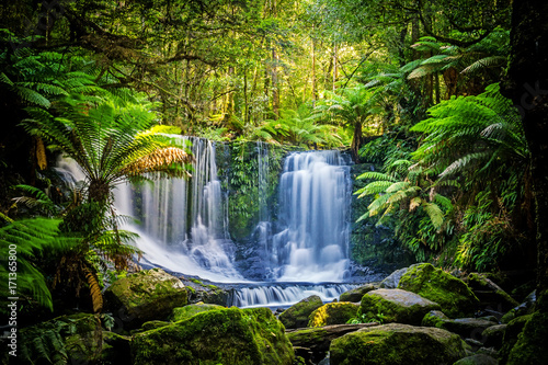 Fotografie, Obraz The Horseshoe Falls at the Mt Field National Park, Tasmania, Australia
